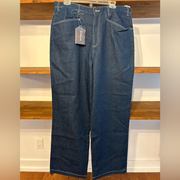 Nikita Dark Blue Cotton Wide Leg Denim pants in Size XL - Picture 1 of 2